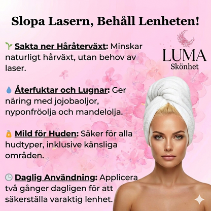 LumaSmooth™ — Naturlig Olja för Hårreducering